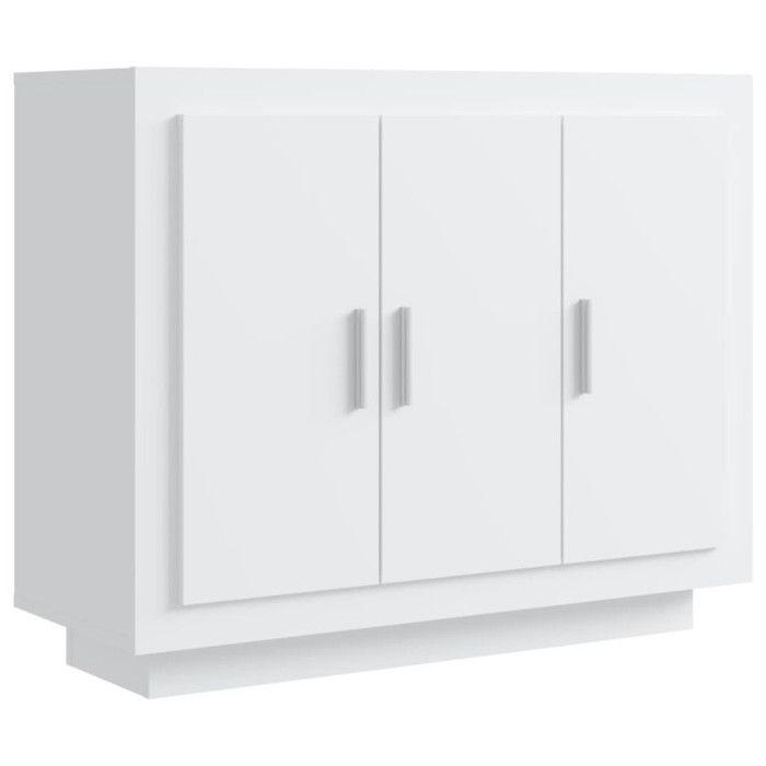 811835 vidaXL Buffet Blanc 92x35x75 cm Bois d'ingénierie