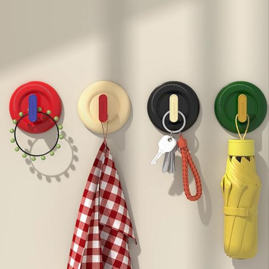 Adhesive Wall Hook No Drill Hook Strong Load-bearing Capacity Hanging Hook for Bathroom Kitchen Renters