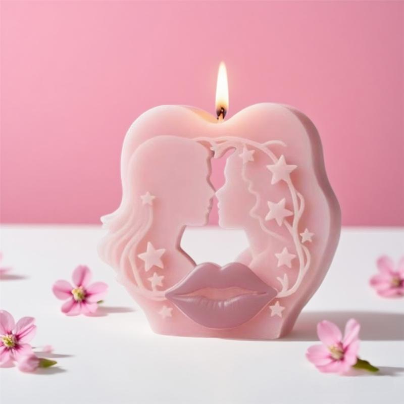 Lips Silicone Molds Plasters Molds Epoxy Resin Molds Couple Kiss Portrait Candle Molds Baking Molds Casting Molds