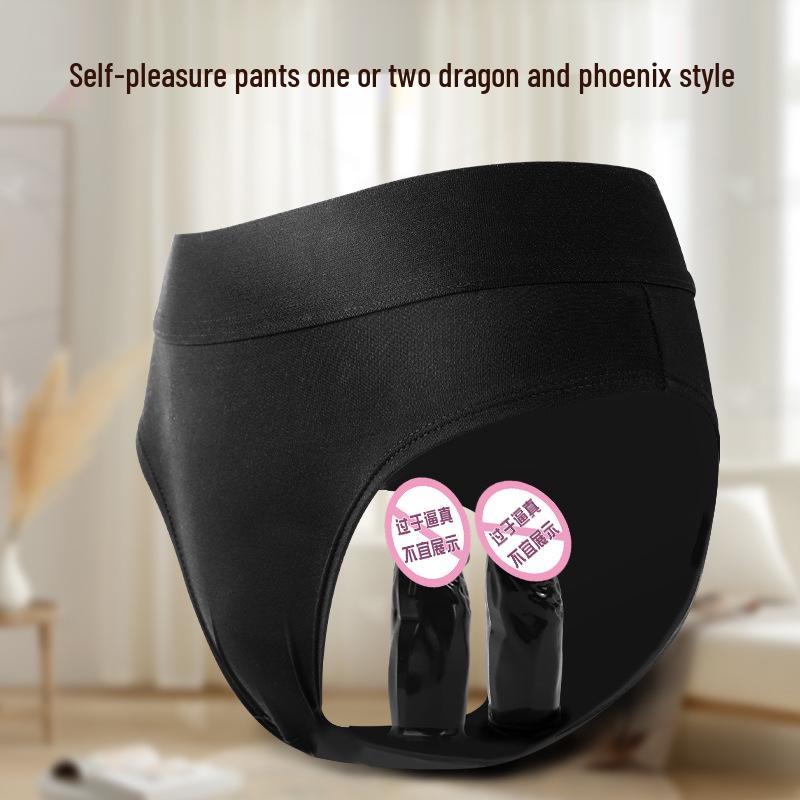 Long Love Erotic Wear: Realistic Dildo Mask with Self-Stimulation Pants & Masturbator