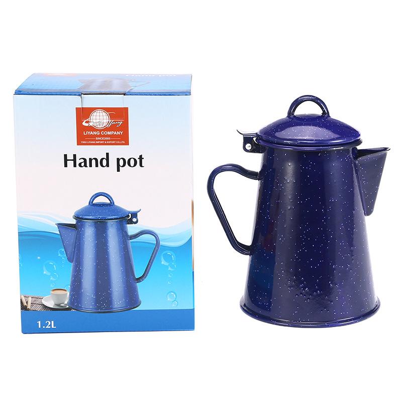 2025 New Large Capacity Enamel Kettle for Home Enamel Handle Pot Coffee Cold Water Jug Water Pitcher