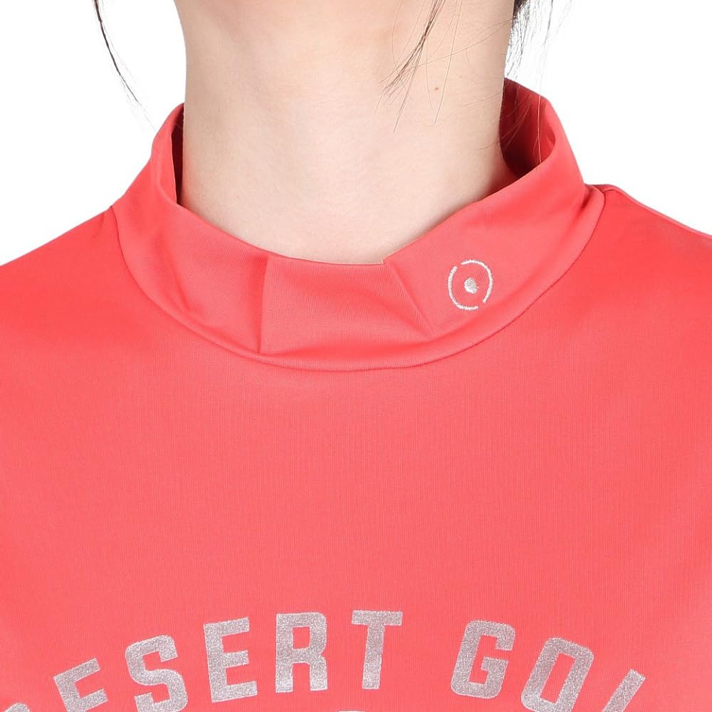 [Pin Apparel] Women's short-sleeved high-neck shirt (brand logo)  Golf innerwear  622-5167100 090Pink M