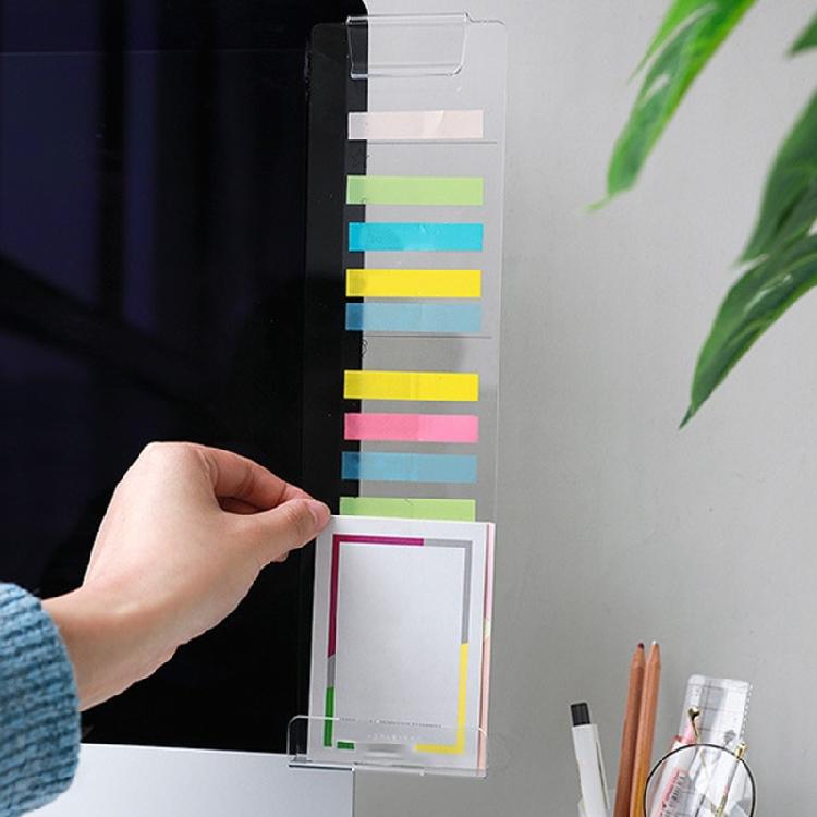 Computer Monitors Note Board Side Mount Computer Sticky Note Holder Message Memo Panel for Office Computer Screen