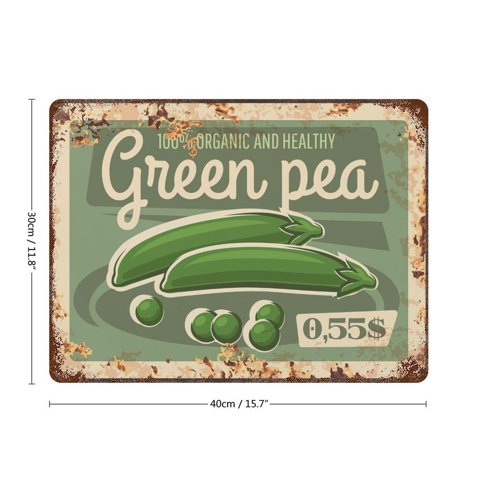 

1-Pack antique metal hanging sign, 20×30cm and 30×40cm, distressed rustic wall decor for bedroom, lounge or cafe 30*40CM