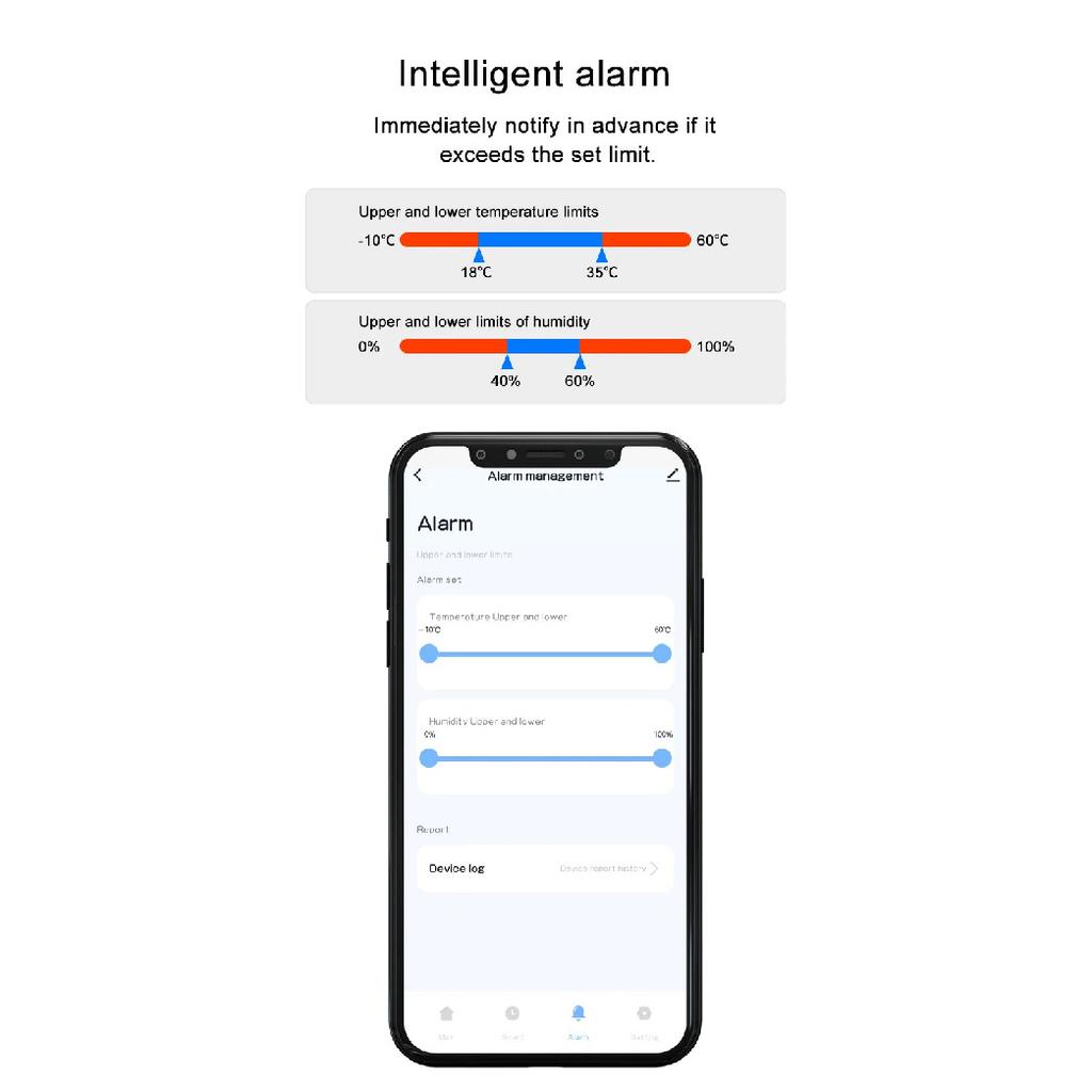 Tuya WIFI Temperature And Humidity Sensor Smart Life APP Remote Monitor Smart Thermo-hygrometer Work With Alexa Google Assistant