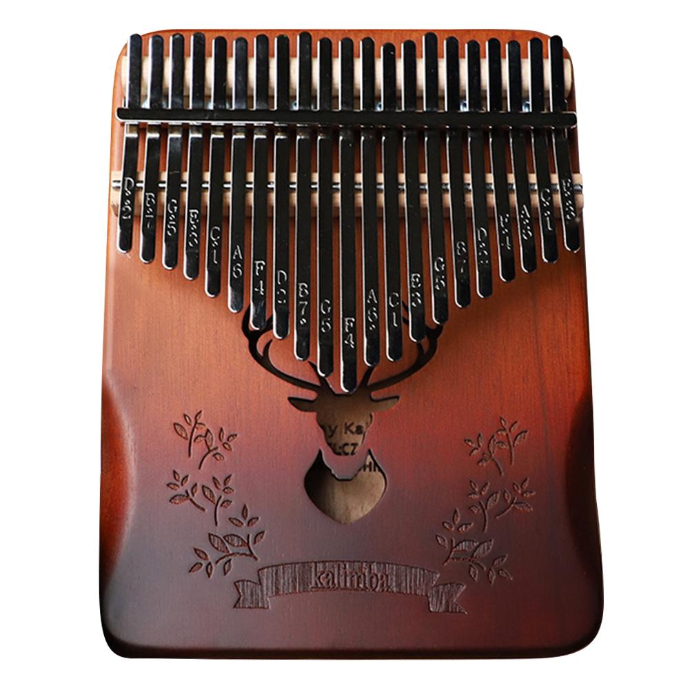 Kalimba 21 Keys Thumb Piano with Sound Hole Portable Mbira Finger Piano Include Instruction Carrying Bag Tune Hammer Kids Gift
