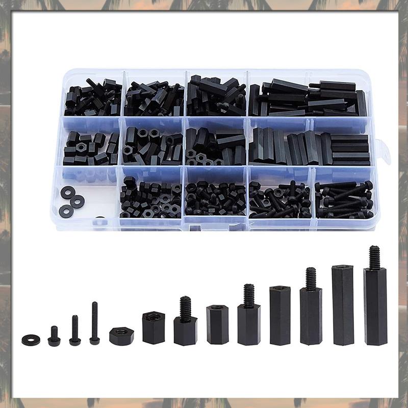 A70U Nouveau 320 Pièces M3 Mâle Femelle Hexagonal Nylon Entretoise Entretoise Vis Filetée Pilier Fileté Carte Mère PCB Entretoise Facile à Utiliser