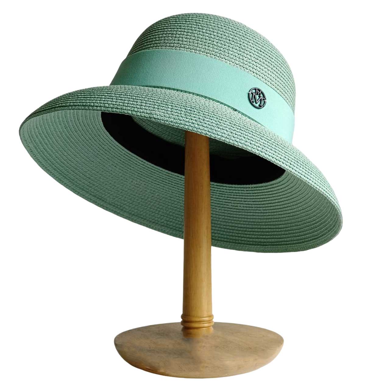

Straw summer hat Hepburn style wide brim hat French elegant ladies seaside travel sun hat sombrero M55-58cm