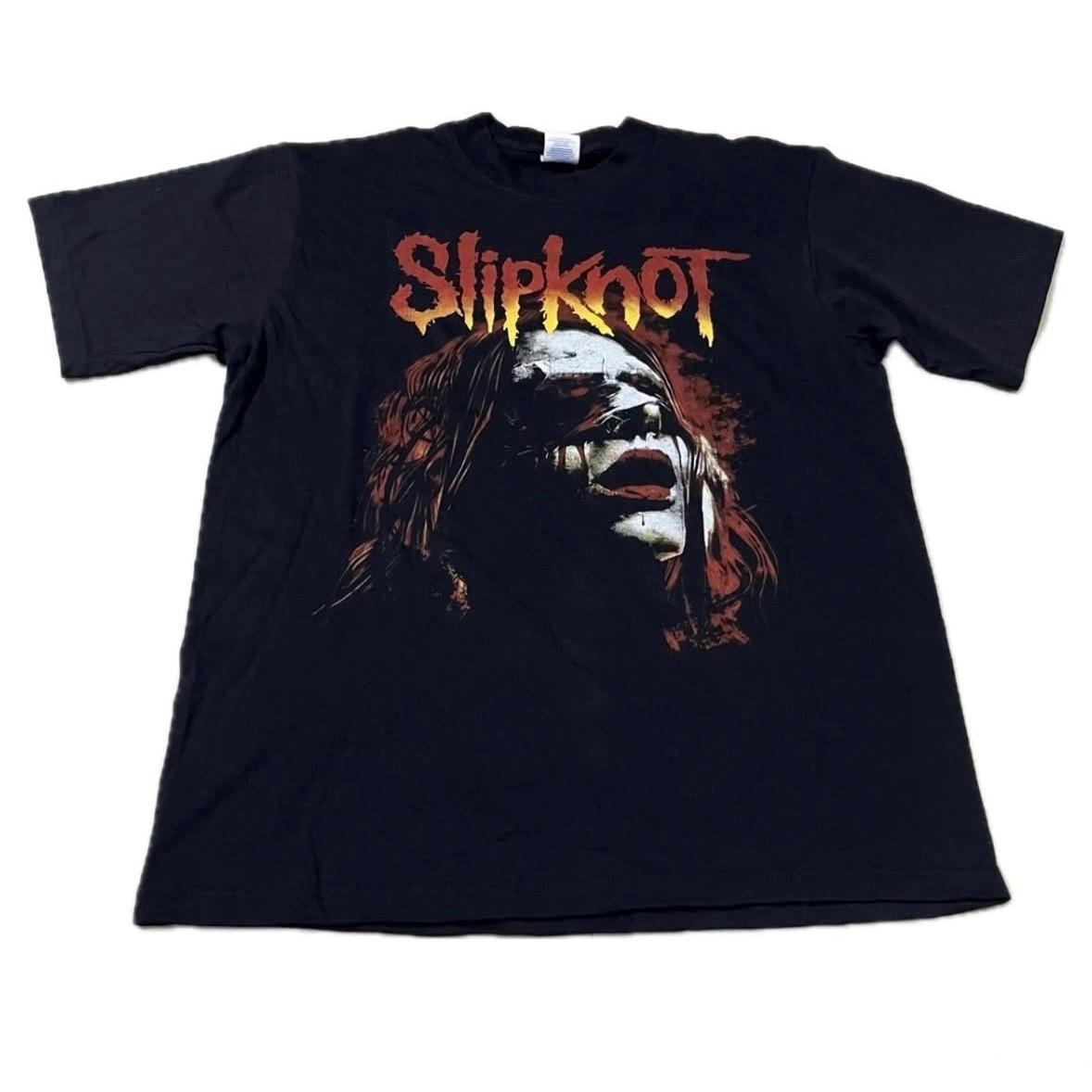 Slipknot Повязка на глаза Винтаж 90-х Группа Y2K XL РЕДКИЙ Футболка с одинарным швом ПЕРЕПЕЧАТКА Унисекс Футболка XL