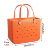 Durable Waterproof Beach Bag Storage Baskets Summer Rubber Tote Solid Color Jelly Beach Bags Sundries Organizer