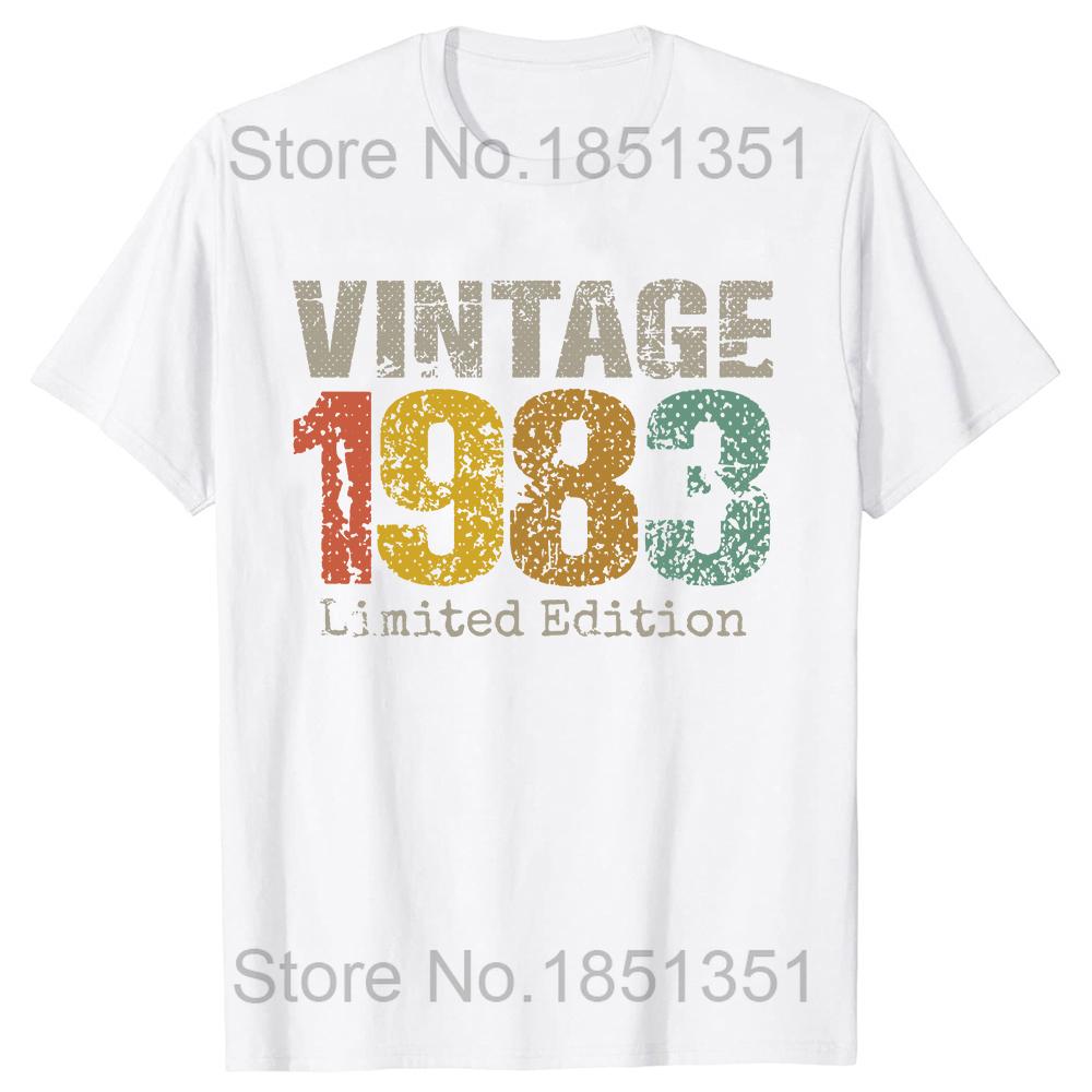 2024 Fashion Tshirt 41 Year Old Vintage 1983 Limited Edition 41th Birthday Classic Tee Tops ShortSleeve Casual Basic Tshirts