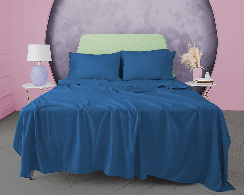 3dílná sada jednobarevných prostěradel ze 100% egyptské bavlny, 600TC - obsahuje 1 prostěradlo a 2 polštáře, různé velikosti a barvy