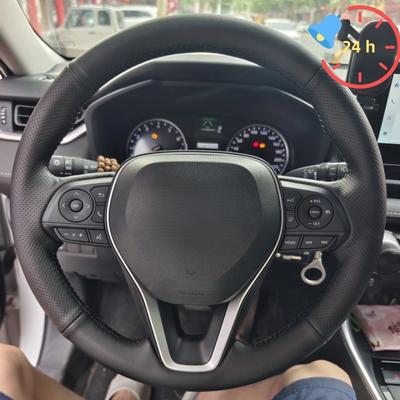 Hand-stitched Steering Wheel Cover Made Of Anti-slip Leather For Toyota Avalon Camry Crown Corolla 2018- RAV4