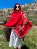 Winter Women Scarf Hooded Layers Poncho Elegant Lady Print Wrap Shawl Warm Scarve Capa Para Mujer Pashmina Cloak Christmas New