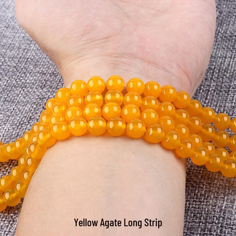 

Натуральный желтый агат класса 7А, нити с бусинами, свободные бусины-разделители для аксессуаров для DIY-украшений 6MM Strand (~62 beads)