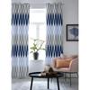 Geometric Blue Grey Medieval Print Window Curtains for Living Room Kitchen Curtain with Valance Kids Room Home Decor