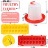 6 Plastic Flip Top Small Poultry Feeder for Pigeon Chicken Feeder Drinker