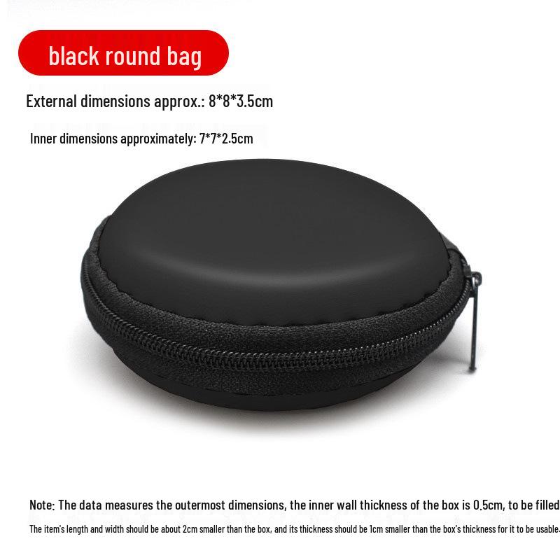 

Портативный мини-цифровой чехол EVA - Органайзер для USB, наушников, кабелей и мелких деталей чёрный