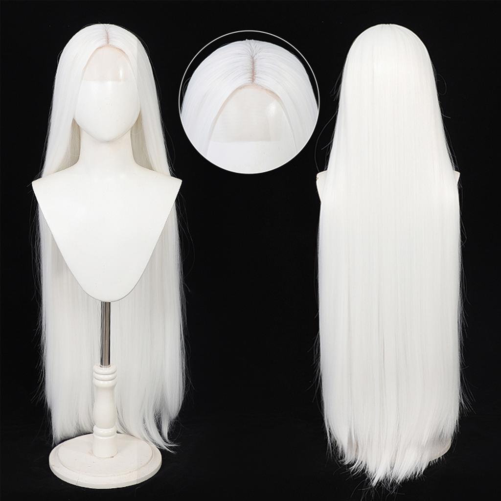 Long Straight Wig 100cm/ 40 Inch Lace Wig White Synthetic Wig Blonde Wig for Women Long Cosplay Wig Pink Wig Long Black Wig
