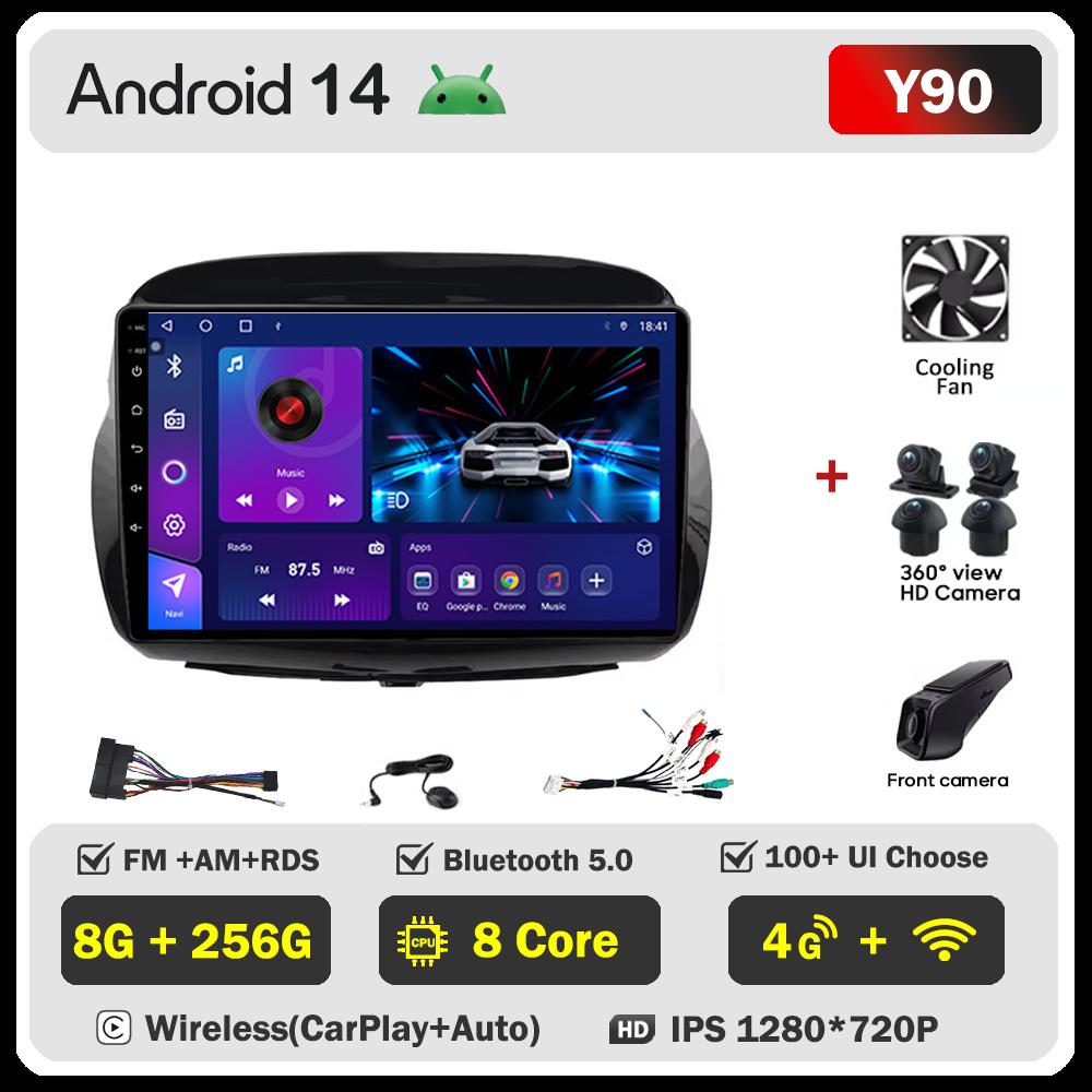 For Honda FR-V EDIX 2004 2005 2006 2007 - 2009 Android 14 Multimedia Navigation GPS QLED IPS Screen HDR Camera CarPlay Bluetooth