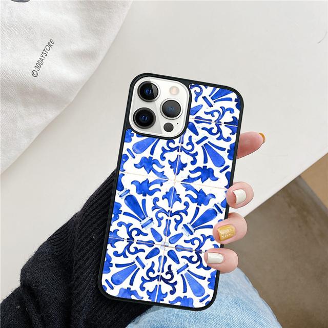 Marokkanisches Fliesenmuster Muschelschale Für iPhone 17 Air 15 16 14 13 12 Pro Max 11 Pro Max Plus Handyhülle Abdeckung