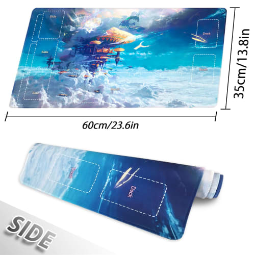 Namioka Card Game Mat, Playmat, 60x35cm, Fold-Free, Perfect for Competitive and Casual Play - Tournament-Ready Game Mat (Sky Blue Castle, 60*35*0.2cm)