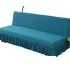 Folding Sofa Bed Cover Without Armrests, Solid Color Thickened Sofa Bed Cover, Simple Modern Sofa Cover All-Inclusive Skirt