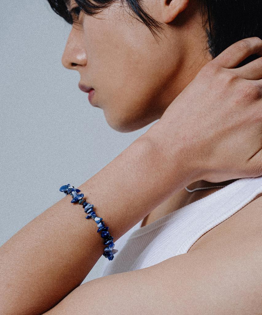 Scalettoblack Wsm017 Sodalite Stone Bracelet
