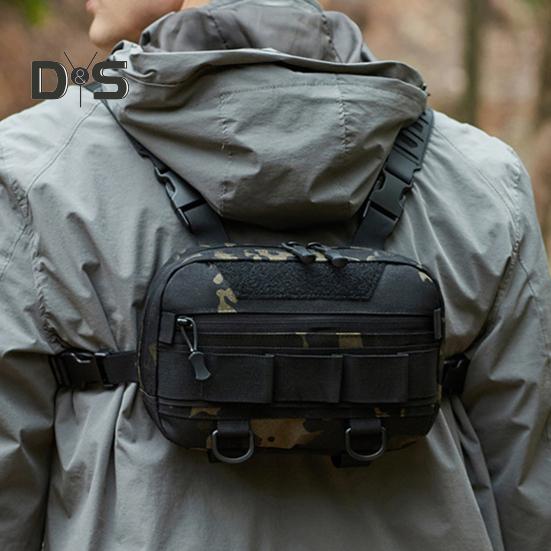 Fishing Chest Bag Waterproof Oxford Cloth Lightweight Vest Pouch Large Capacity Outdoor Camping Hiking Hunting Fishing Gear Storage Backpack
