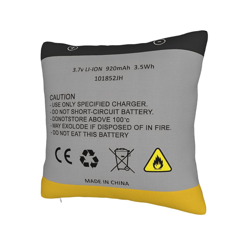 Inflatable Battery Pillowcases Retro Trendy Pillow Case For Office Car Home Decor Graphic Pillow Cover