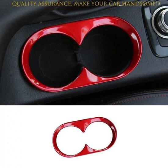 For Mazda 3 Axela 2014-2016 Bright Red Center Console Water Cup Holder Panel 1PC