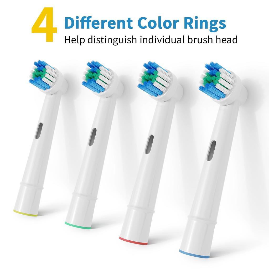 GENKENT Electric Toothbrush Replacement Brush Sets Compatible with Oral Braun Professional Electric Includes Dust Cover 8-Pack Toothbrushes,