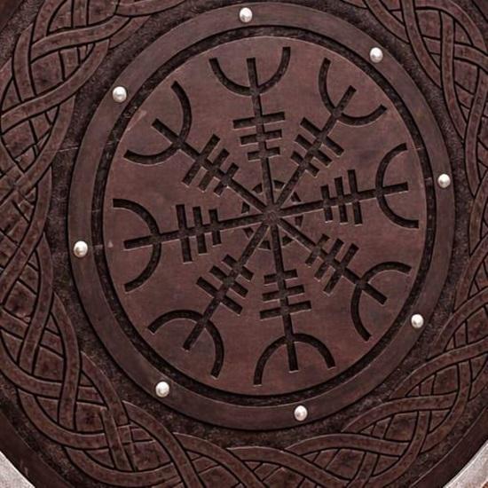 Viking Vegvisir Shield Wall Decor Norse Viking Home Decor Medieval Nordic Shield Gift 60.96 Cm