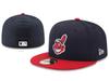 Cappellino da Baseball Ricamato Cleveland Indians per la Protezione Solare - Design a Visiera Chiusa Coordinato per Coppie.