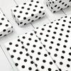 1Set (50Pcs) Polka Dot Tissue Paper - White & Black, 14×20 Inches, Gift Wrapping & DIY Crafts