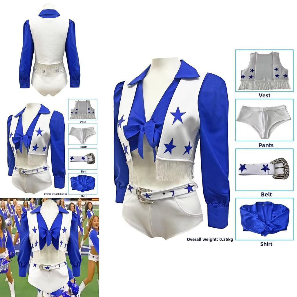 Football Match Cheerleader Girl Performance Costume Set For Performance And Event Use