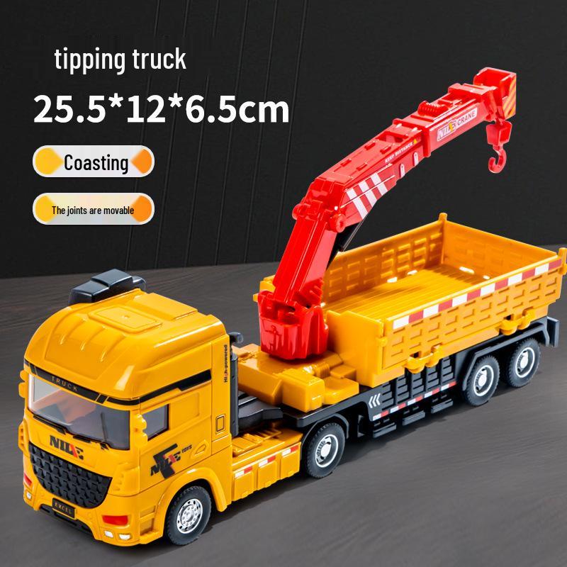 Eylemsizlik Mühendislik Aracı için Damperli Kova ve Forklift Durdurma Arabası Modeli ile Çocuk İtmeli Ekskavatör Oyuncağı.