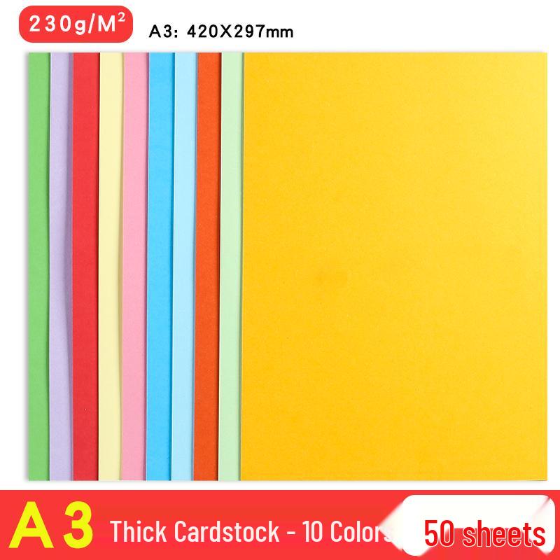 A4 Black & White Thickened Cardstock for Student & Kinder Crafts, 8K/4K/A3 Drawing Paper