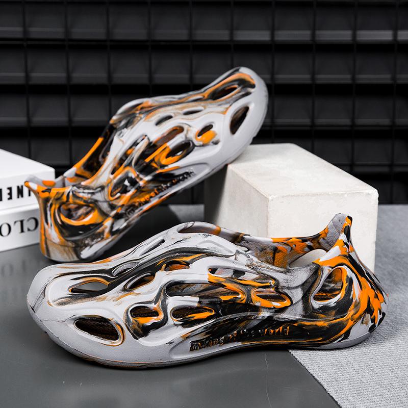Fashion 2025 Summer Coconut Hole Shoes Bag Head Sandals Men's Beach Shoes Casual Foreign Trade Eva Garden Shoes Men's