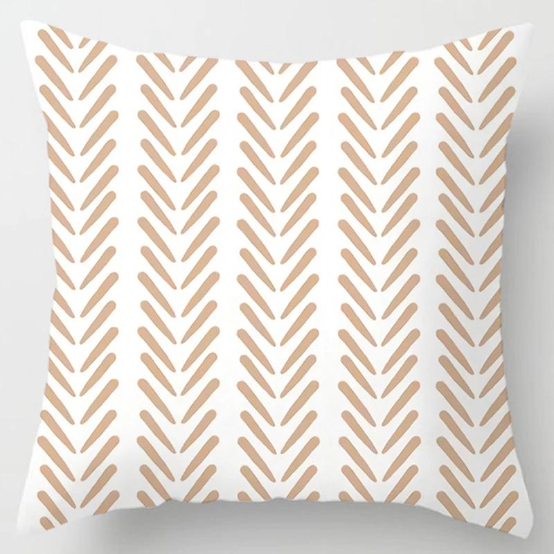 Fashion Classic Square Pillow Vertical Bar, Geometric Pattern. Car, Living Room Sofa, Cushion Cover, Pillow Case