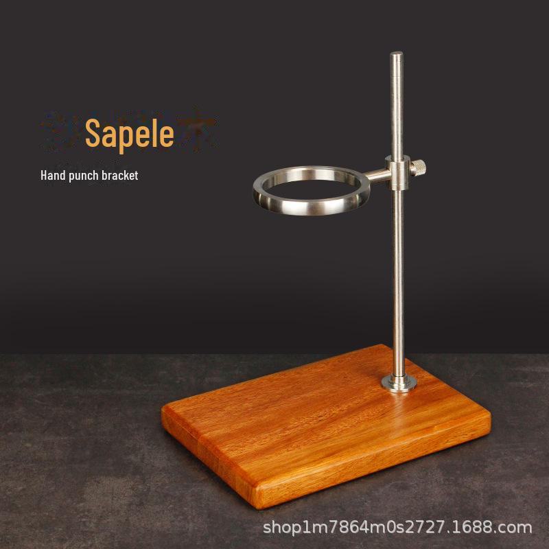 

Регулируемая подставка для кофе из цельного дерева с ретро-держателем для фильтров