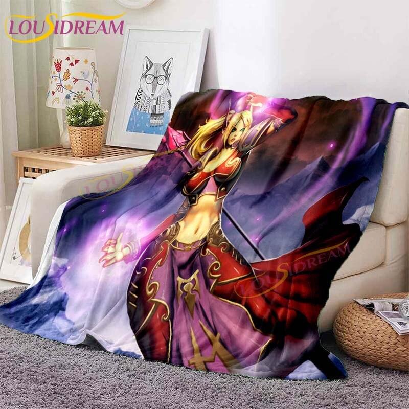 

Ковдри World of Warcraft Класичні ігрові ковдри Ковдри з художнім принтом Фланелеві ковдри для ліжка Диван Вечірка Діти Дорослий Подарунок 130x150cm