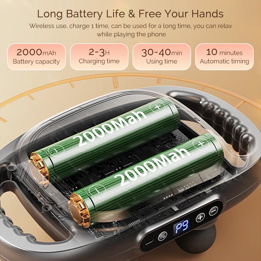 12-Head Fascia Gun High Frequency Vibration Body Massage Gun Back Massager Waist Massager Neck Shoulder Thigh Fascia masajeador