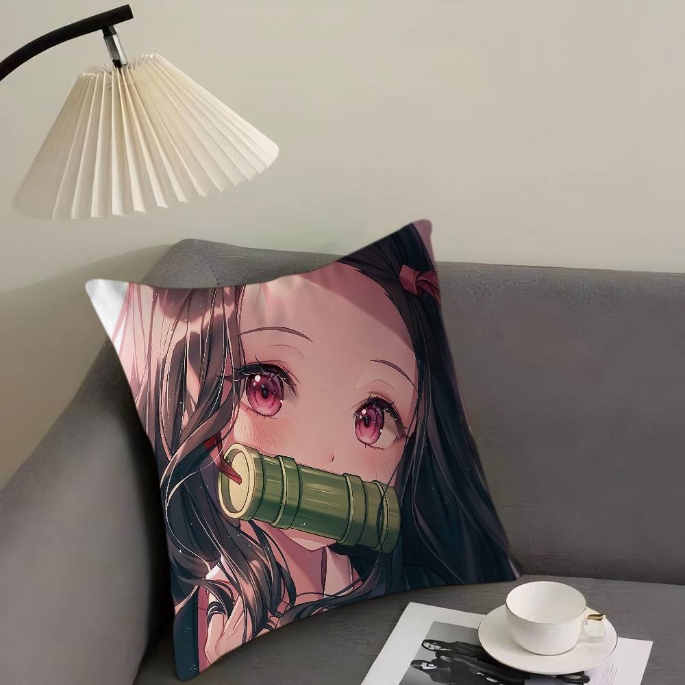 N-Незуко Мультяшная Игровая Наволочка Мультяшный Подарок Наволочка Декор Спальни Дома Дивана Кресла Сиденья Наволочка 16x16Inch