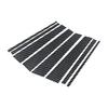 8pcs/set Carbon Fiber Polycarbonate Car Door Middle Column Window Center BC Pillar Post Cover Trim Fit For Toyota Land Cruiser J300 2022-2024