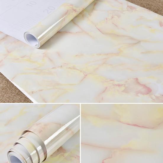 1 Roll Wall Decor Waterproof Self Adhesive PVC Decorative Vinyl Film Marble