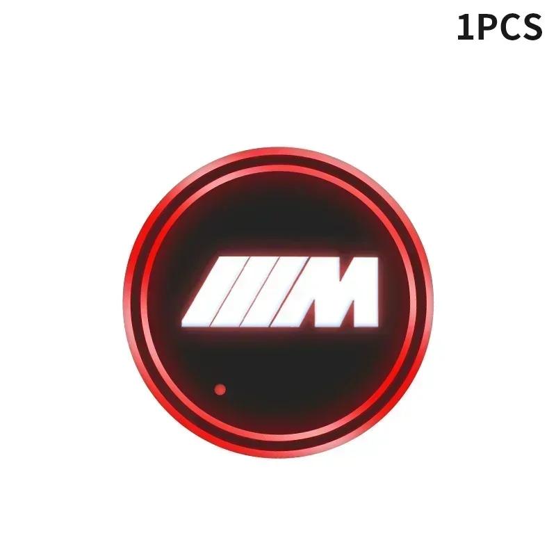 

2pcs Car Luminous Water Cup Coaster 7 Colorful For BMW M Power Performance M3 M5 X1 X3 X5 X6 E46 E39 E36 E60 E90 Accessories
