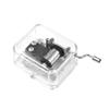 18 νότες Clear Acrylic Music Box Hand Crank DIY Mechanical Music Box Κλασικά μουσικά στολίδια DIY