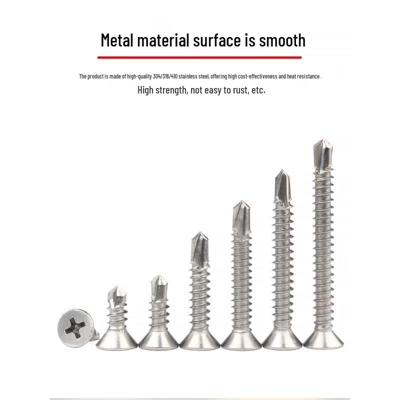 Galvanized Cross Recessed Countersunk Self-Drilling Screws