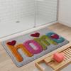 Flower Absorbent Mat Letter Floor Mat Wear-resistant Bathroom Mat  Entrance Hall